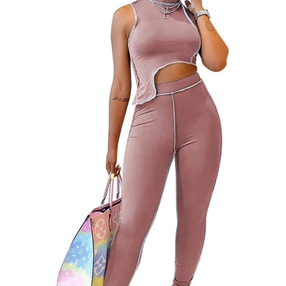 Two piece blush pink outfit